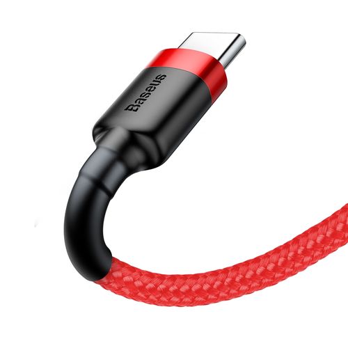 Кабель USB2.0 штекер- USB C штекер, 0.5m, QC3.0, нейлоновая оплётка, красный BASEUS CATKLF-A09 6953156278165