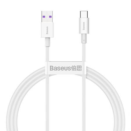 Kabelis USB A kištukas - USB C 66W 1.0m baltas (netinka iPhone 15 įkrovimui) Superior  BASEUS CATYS-02 6953156205505