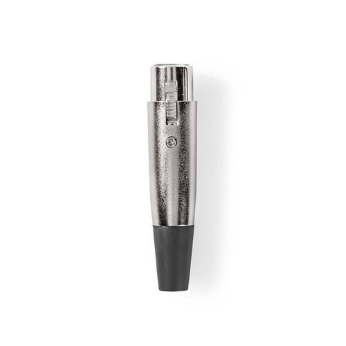 XLR Connector | Straight | Female | Nickel Plated | Soldering | Cable input diameter: 7.0 mm | Metal | Silver | 25 pcs | Polybag CAVC15902ME