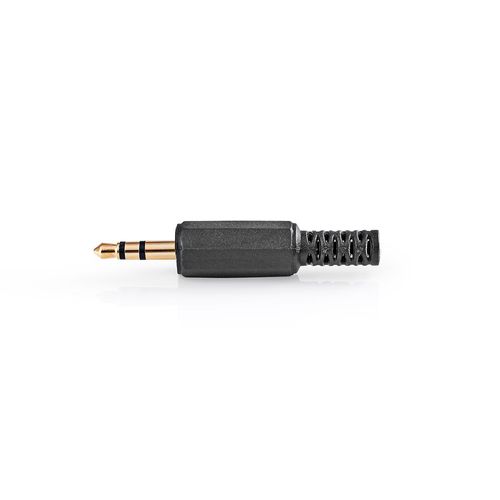 Audio Connector | Straight | Male | Gold Plated | Soldering | Cable input diameter: 4.0 mm | PVC | Black / Gold | 25 pcs | Envelope CAVC22900BKG 5412810299386