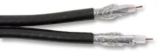 CABLE, COAX, RG6U, TWIN, BLACK,100M RG6UTWINBLK