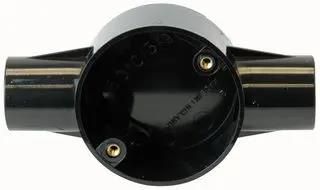 25MM TWO WAY THROUGH BOX BLACK CJB25/2B.