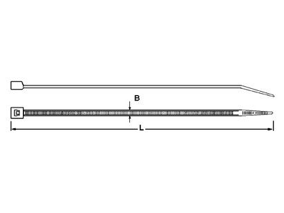 Разъемные кабельные стяжки 200х7,5мм 220N, черные (100 шт.) CBR-200/7.5B 4032248806157