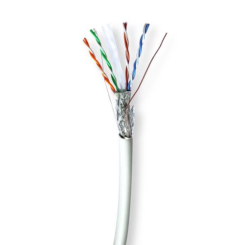 Network Cable Roll | CAT6 | Solid | S/FTP | Bare Copper | 100.0 m | Indoor | Round | LSZH | Grey | Pull Box CCBG8528GY100S