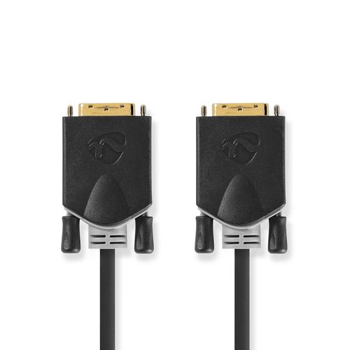 DVI Cable | DVI-D 24+1-Pin Male | DVI-D 24+1-Pin Male | 2560x1600 | Gold Plated | 3.00 m | Straight | PVC | Anthracite | Box CCBW32000AT30 5412810335824