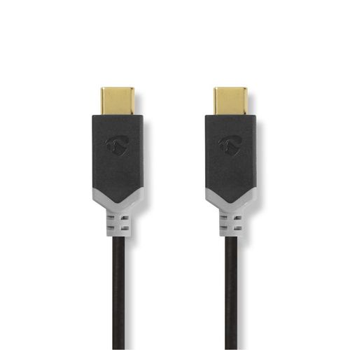 USB Cable | USB 3.2 Gen 1 | USB-C™ Male | USB-C™ Male | 60 W | 4K@60Hz | 5 Gbps | Nickel Plated | 1.00 m | Round | PVC | Anthracite | Window Box CCBW64700AT10 5412810263592
