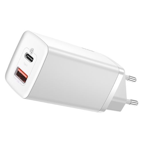 Sieninis įkroviklis GaN2 Lite 65W USB + USB-C QC4+ PD3.0 SCP FCP AFC, baltas CCGAN2L-B02 6953156232945