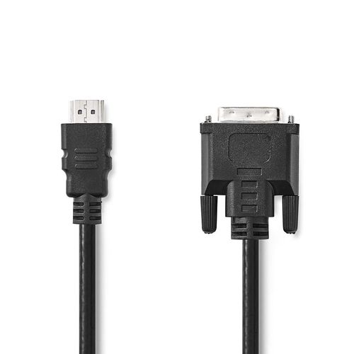 HDMI™ Cable | HDMI™ Connector | DVI-D 24+1-Pin Male | 1080p | Nickel Plated | 2.00 m | Straight | PVC | Black | Box CCGB34800BK20 5412810288502