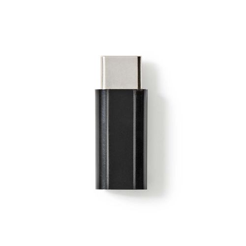 USB-C™ Adapter | USB 2.0 | USB-C™ Male | USB Micro-B Female | 480 Mbps | Round | Nickel Plated | Black | Box CCGB60910BK 5412810336128