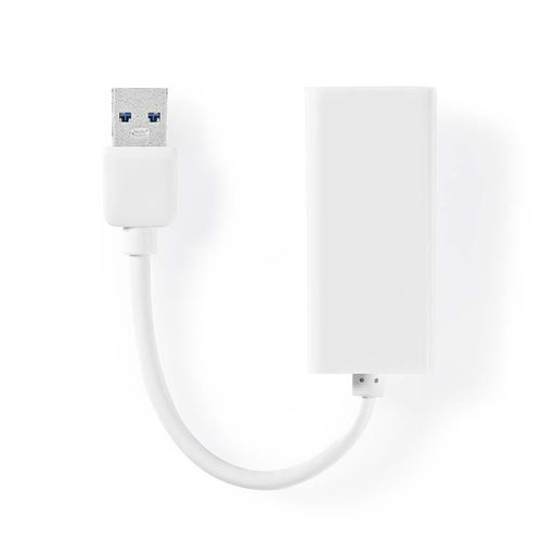 USB Network Adapter | USB 3.2 Gen 1 | 1 Gbps | USB-A Male | RJ45 Female | 0.20 m | Round | Nickel Plated | Bare Copper | White | Box CCGB61950WT02 5412810328727