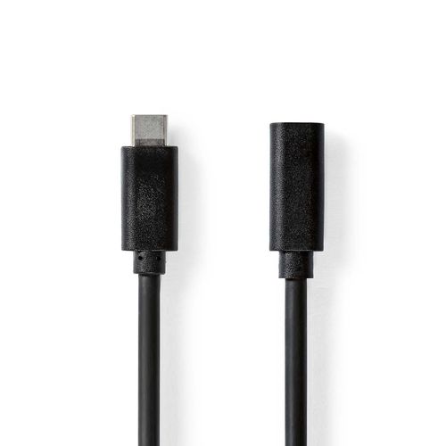 USB Cable | USB 3.2 Gen 1 | USB-C™ Male | USB-C™ Female | 4K@60Hz | 5 Gbps | Nickel Plated | 2.00 m | Round | PVC | Black | Box CCGB64010BK20