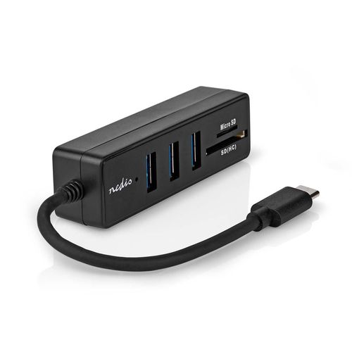 USB Hub | 1x USB-C™ | 3x USB A Female | 5 port(s) | USB 3.2 Gen 1 | USB Powered | 5 Gbps | SD & MicroSD CCGB64250BK01 5412810415748