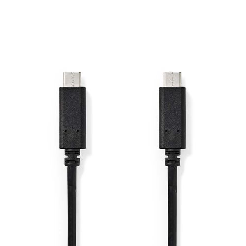 USB Cable | USB 3.2 Gen 1 | USB-C™ Male | USB-C™ Male | 60 W | 4K@60Hz | 5 Gbps | Nickel Plated | 2.00 m | Round | PVC | Black | Box CCGB64700BK20 5412810401192