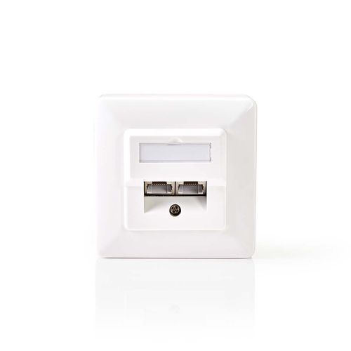 Network Wall Box | In-Wall | 2 port(s) | CAT5e | Straight | Female | Gold Plated | ABS | White | Box CCGB89150IV 5412810289332