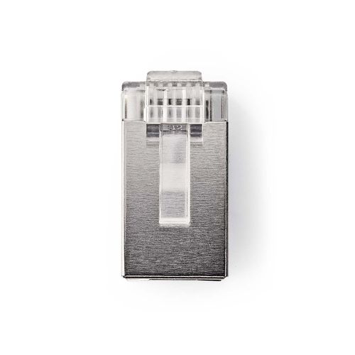 RJ45 Connector | Male | Stranded STP CAT5 | Straight | Gold Plated | 10 pcs | PVC | Transparent | Box CCGB89303ME