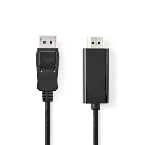 DisplayPort Cable | DisplayPort Male | HDMI™ Connector | 1080p | Nickel Plated | 3.00 m | Round | PVC | Black | Label CCGL37100BK30