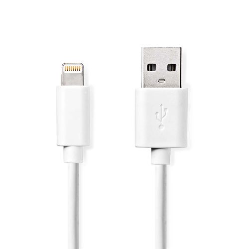 Lightning Cable | USB 2.0 | Apple Lightning 8-Pin | USB-A Male | 480 Mbps | Nickel Plated | 2.00 m | Round | PVC | White | Label CCGL39300WT20 5412810421022