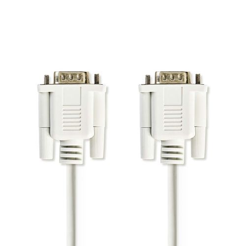 Serial Cable | D-SUB 9-Pin Male | D-SUB 9-Pin Male | Nickel Plated | 2.00 m | Round | PVC | Ivory | Label CCGL52000IV20