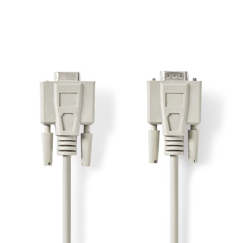 Serial Cable | D-SUB 9-Pin Male | D-SUB 9-Pin Female | Nickel Plated | 3.00 m | Round | PVC | Ivory | Label CCGL52010IV30