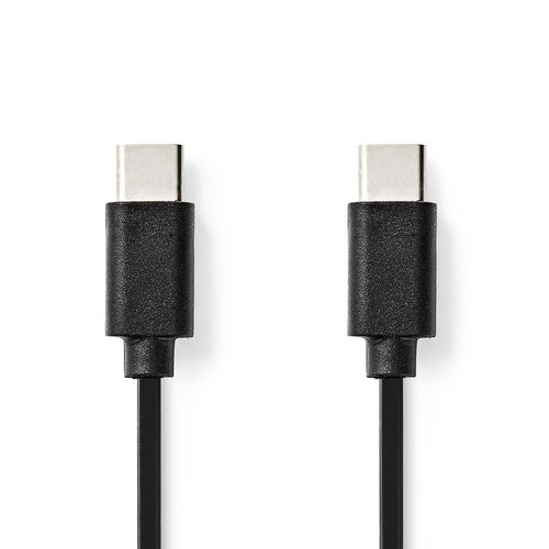 USB Cable | USB 2.0 | USB-C™ Male | USB-C™ Male | 60 W | 480 Mbps | Nickel Plated | 1.00 m | Round | PVC | Black | Label CCGL60700BK10 5412810421732