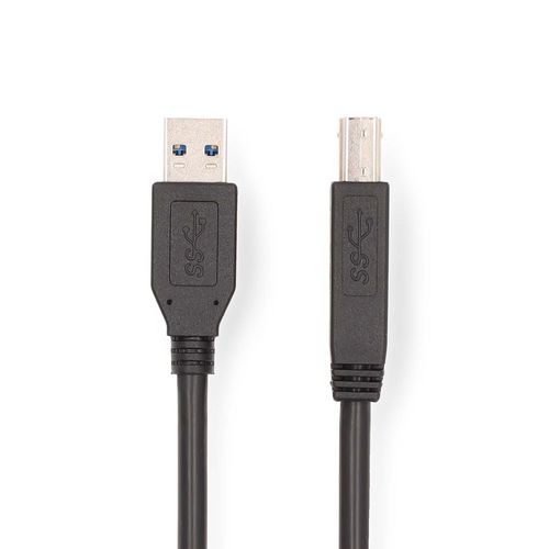 USB Cable | USB 3.2 Gen 1 | USB-A Male | USB-B Male | 5 Gbps | Nickel Plated | 2.00 m | Round | PVC | Black | Label CCGL61100BK20 5412810421916