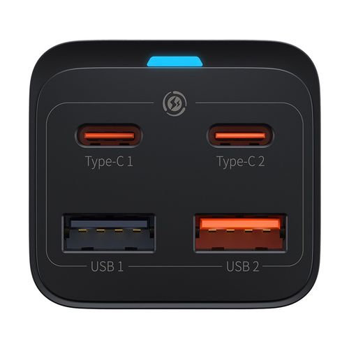 Настольное быстрое зарядное устройство GaN3 Pro 65W 2xUSB + 2xUSB-C QC4+ PD3.0 с кабелем USB-C 1.5м, черный CCGP040101 6932172600334