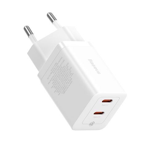 Настенное быстрое зарядное устройство GaN5 Pro 40W 2xUSB-C QC3.0 PD3.0, белый CCGP180102 6932172627911