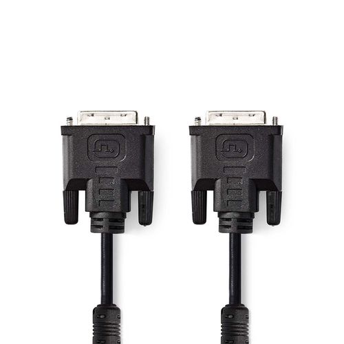 DVI Cable | DVI-I 24+5-Pin Male | DVI-I 24+5-Pin Male | 2560x1600 | Nickel Plated | 2.00 m | Straight | PVC | Black | Envelope CCGP32050BK20