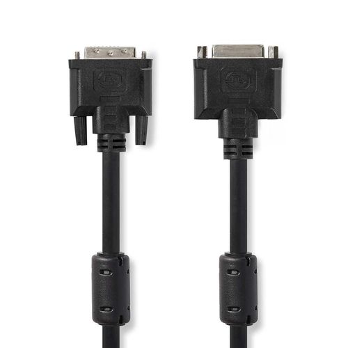 DVI Cable | DVI-I 24+5-Pin Male | DVI-I 24+5-Pin Female | 2560x1600 | Nickel Plated | 2.00 m | Straight | PVC | Black | Polybag CCGP32055BK20 5412810275335