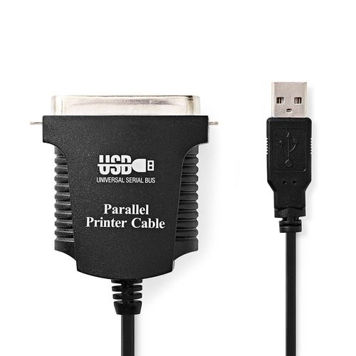 Parallel Cable | USB-A Male | Centronics 36-Pin Male | Nickel Plated | 2.00 m | Round | PVC | Envelope CCGP60880BK20