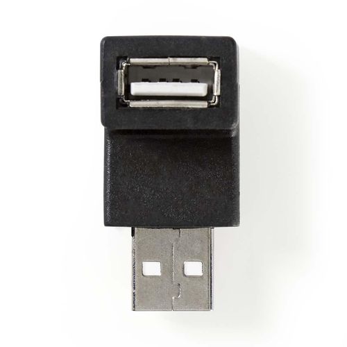 USB-A Adapter | USB 2.0 | USB-A Male | USB-A Female | 480 Mbps | Round | Nickel Plated | PVC | Black | Box CCGB60930BK 5412810421800
