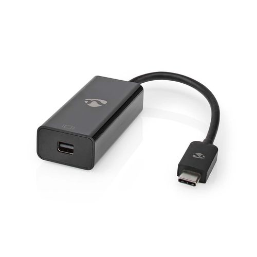 USB-C™ Adapter | USB 3.2 Gen 1 | USB-C™ Male | Mini DisplayPort Female | 8K@60Hz | 0.20 m | Round | Nickel Plated | PVC | Black | Polybag CCGP64452BK02 5412810331437