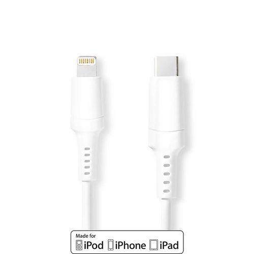 Lightning Cable | USB 2.0 | Apple Lightning 8-Pin | USB-C™ Male | 480 Mbps | Nickel Plated | 2.00 m | Round | PVC | White | Box CCGW39650WT20