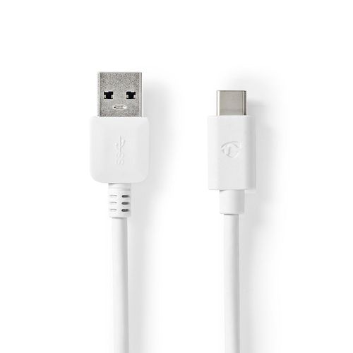 USB Cable | USB 3.2 Gen 1 | USB-A Male | USB-C™ Male | 60 W | 5 Gbps | Nickel Plated | 2.00 m | Round | PVC | White | Box CCGW61600WT20 5412810317745