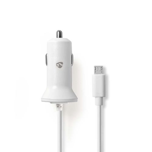 Car Charger | 12 W | 1x 2.4 A | Number of outputs: 1 | Micro USB (Fixed) Cable | 1.00 m | Single Voltage Output CCHAM240AWT