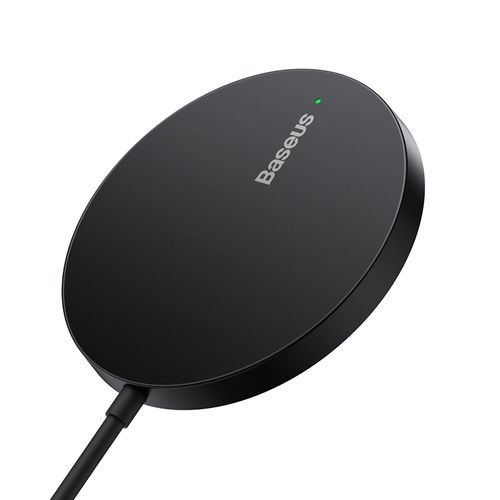 Belaidis magnetinis Qi įkroviklis 15W su USB-C 1.2m laidu, juodas CCJJ040001