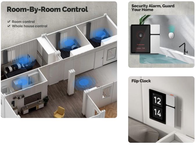 TUYA Smart home control panel 3.5' LCD, Wi-Fi with built in IR controller an three switches CCP-S01-WH 6974246479637