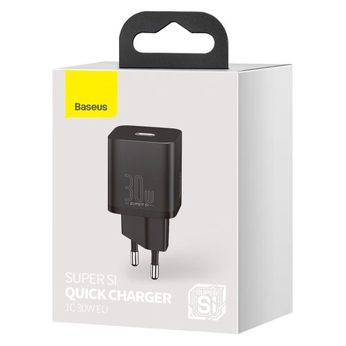 Sieninis įkroviklis Super Si 30W USB-C QC3.0 PD, juodas CCSUP-J01 6953156205062