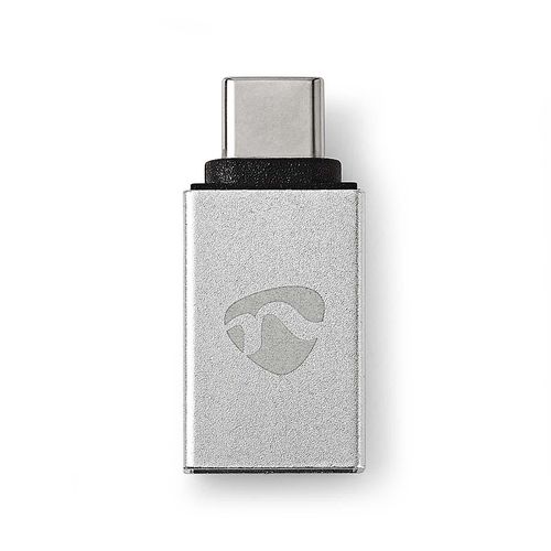 USB-C™ Adapter | USB 3.2 Gen 1 | USB-C™ Male | USB-A Female | 5 Gbps | Round | Nickel Plated | Silver | Cover Window Box CCTB60915AL