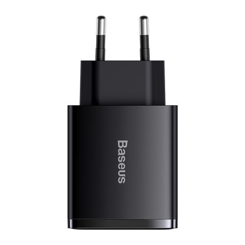 Sieninis įkroviklis 30W 2xUSB + USB-C QC3.0 PD3.0, juodas CCXJ-E01 6953156207295