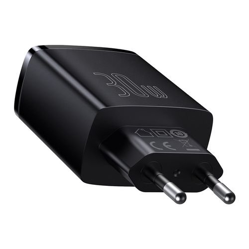 Sieninis įkroviklis 30W 2xUSB + USB-C QC3.0 PD3.0, juodas CCXJ-E01 6953156207295