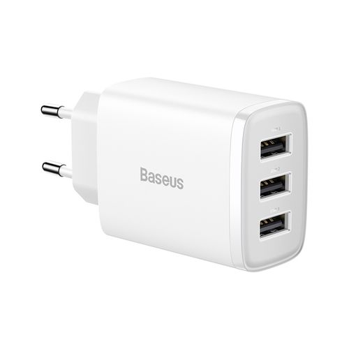 Wall Charger 17W 3xUSB 3.4A, White CCXJ020102 6932172606978