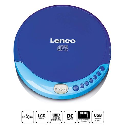 Portable CD player with charge function Blue CD-011BU 8711902043881