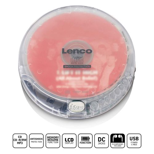 Portable CD-player with anti-shock Transparent CD-202TR 8711902067030