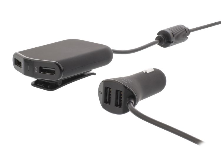 Car Charger 4-Outputs 9.6 A USB Black CH-018BL