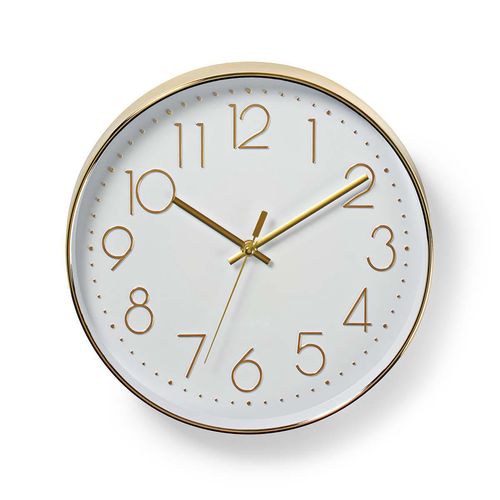 Wall Clock | Diameter: 300 mm | Plastic | Gold / White CLWA015PC30GD 5412810270279
