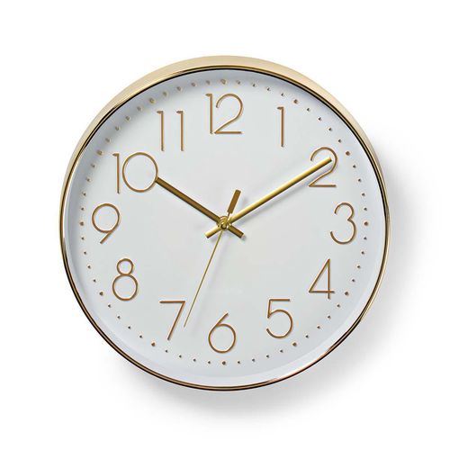 Wall Clock | Diameter: 300 mm | Plastic | Gold / White CLWA015PC30GD 5412810270279