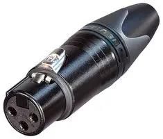 SOCKET, XLR, FREE, BLACK, 3WAY NC3FXX-BAG
