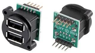 USB STACKED, 2.0 TYPE A, 2PORT, VERTICAL CP30090
