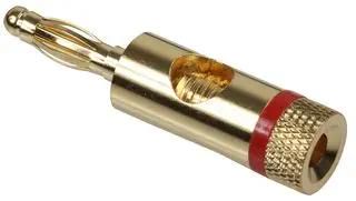 4MM PLUGS, GOLD, RED PSG08639